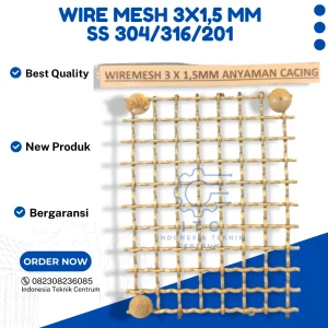 Wire Mesh 3 x1,5 SS 304/316/201