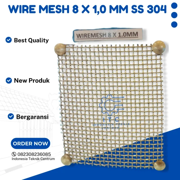 Wire Mesh 8 x 1,0 mm SS 304,316,201