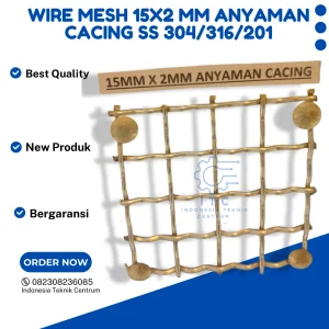 Wire Mesh 15X2 mm Anyaman Cacing SS 304/316/20