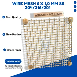 Wire Mesh 6 X 1,0 mm SS 304/316/20