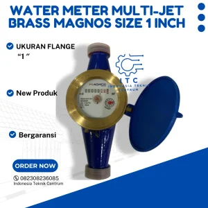 Water Meter Multi-Jet Brass Magnos Size 1 Inch
