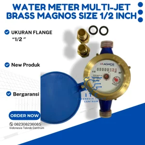 Water Meter Multi-Jet Brass Magnos Size 1/2 Inch