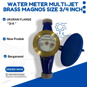 Water Meter Multi-Jet Brass Magnos Size 3/4 Inch
