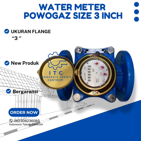 water meter Powogaz size 3 inch