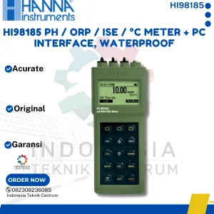 HI98185 pH / ORP / ISE / °C Meter + PC Interface, Waterproof