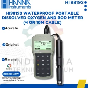 HI98193 Waterproof Portable Dissolved Oxygen and BOD Meter (4 or 10m cable)
