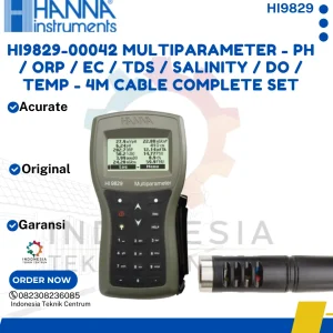 HI9829-00042 Multiparameter - pH / ORP / EC / TDS / Salinity / DO / Temp - 4m Cable Complete Set
