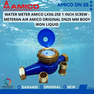 Water Meter Amico LXSG-25E 1 Inch Screw - Meteran Air Amico Original DN25 MM Body Iron Liquid