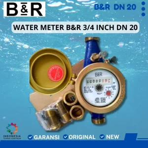 Water Meter BR 3/4 Inch Flow Meter DN20 Meteran Air